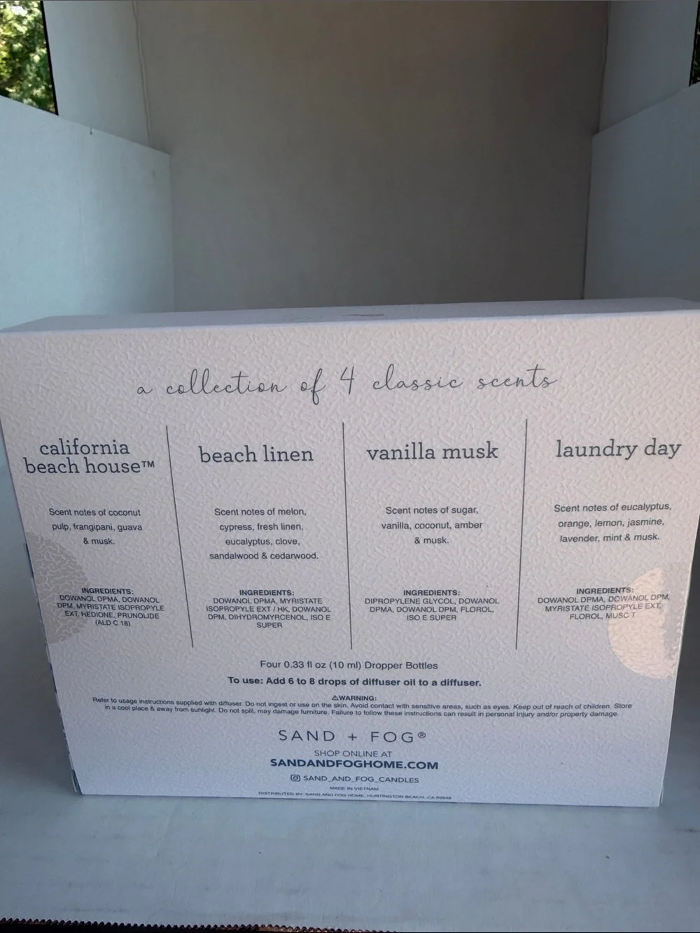 SAND+FOG Blue Diffuser Oils Set - Coastal Scent Collection